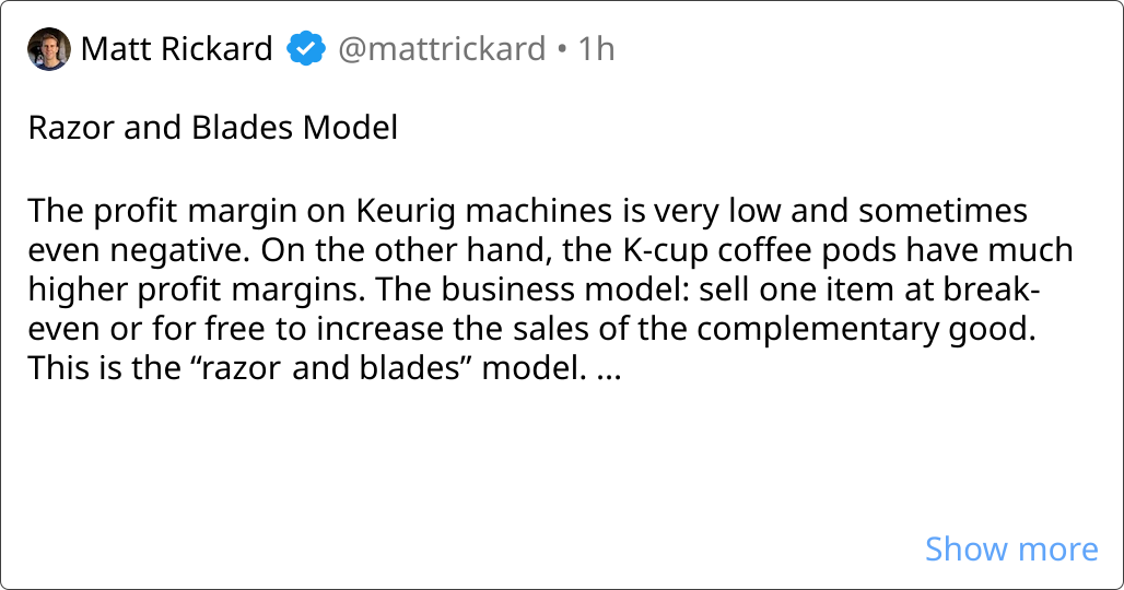 Razor and Blades Model